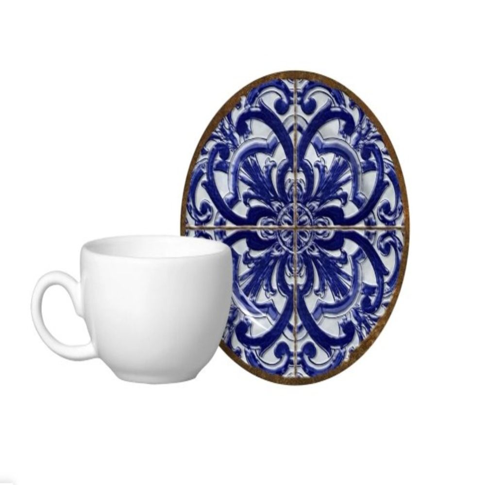 COIMBRA 12-Piece Porcelain TEA CUPS Set - Serves 6