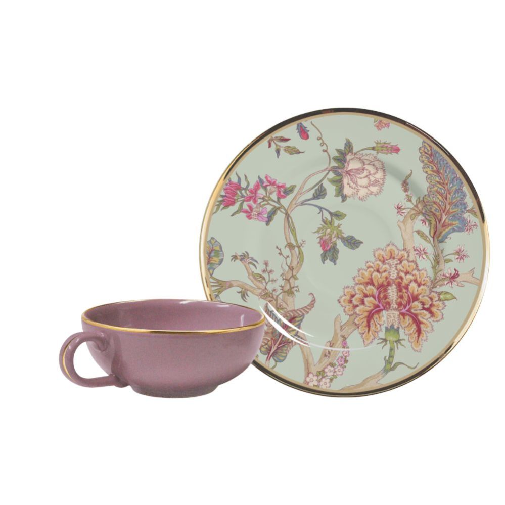 6 PCS TEA CUPS WITH SAUCER