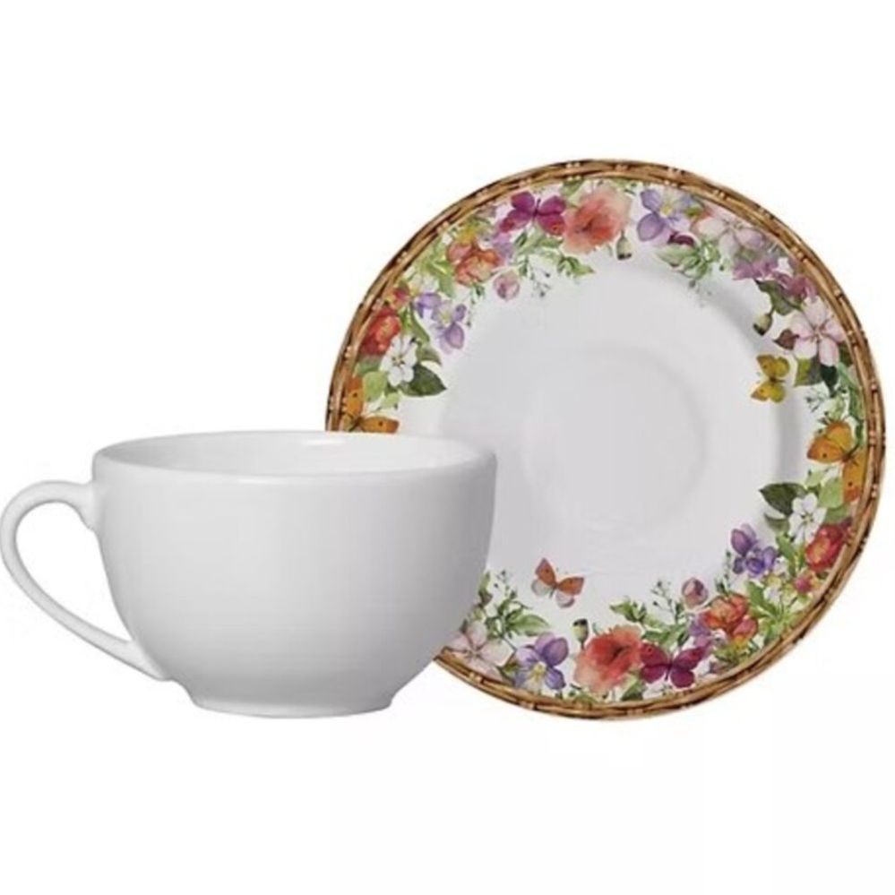 6 PCS TEA CUPS WITH SAUCER