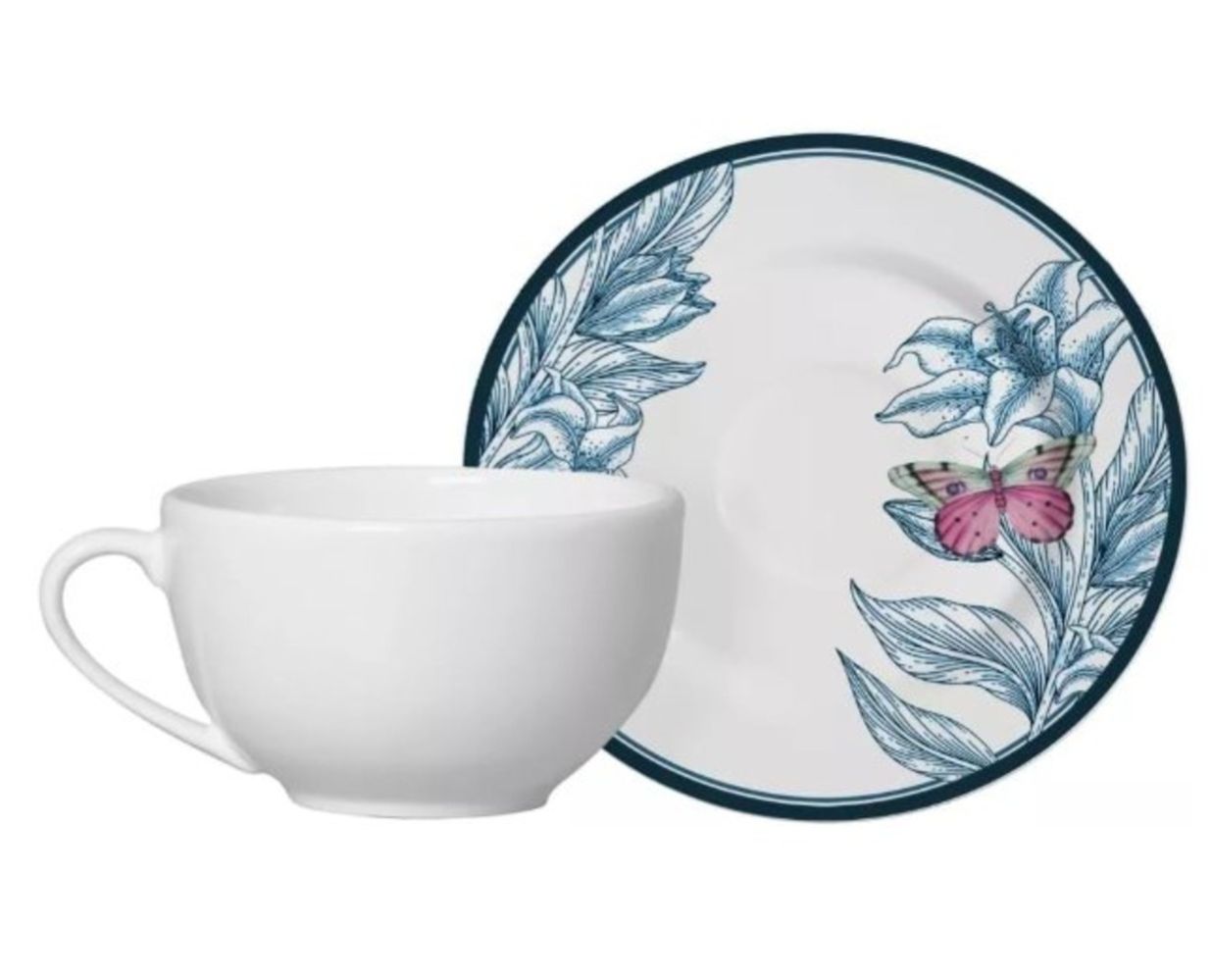 6 PCS TEA CUPS WITH SAUCER