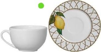 6 PCS TEA CUPS WITH SAUCER