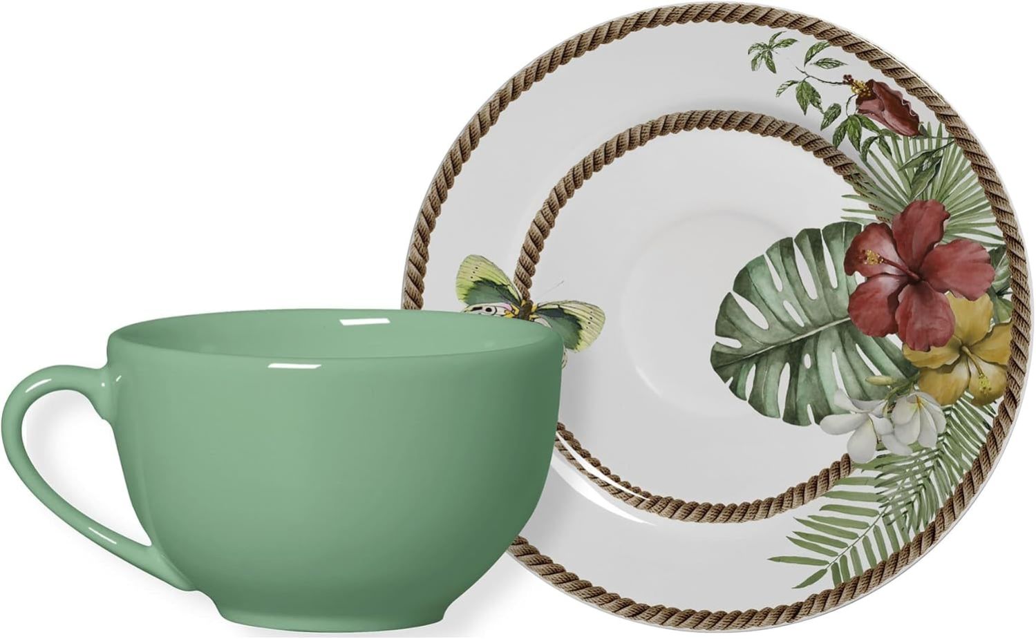 6 PCS TEA CUPS WITH SAUCER