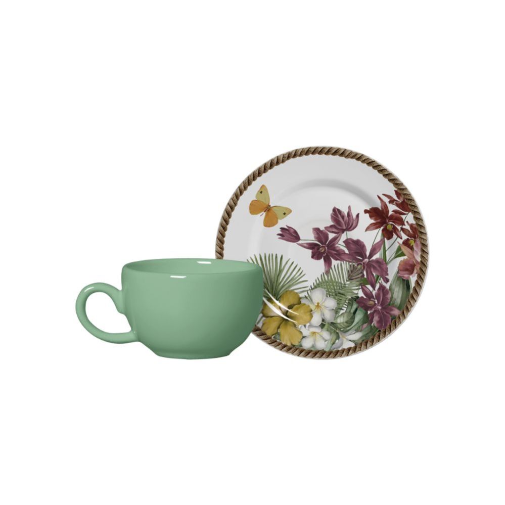 6 PCS TEA CUPS WITH SAUCER