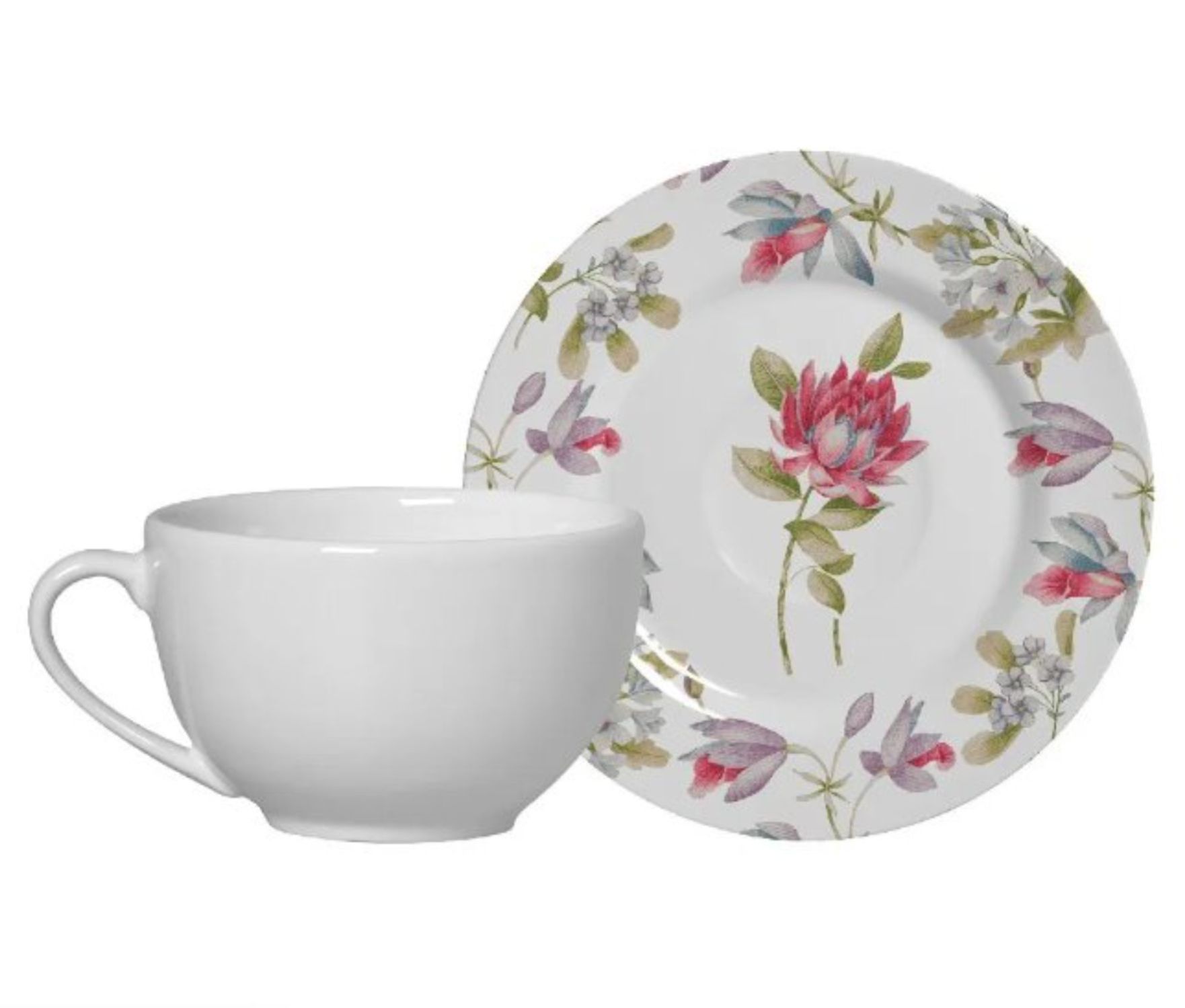 6 PCS TEA CUPS WITH SAUCER