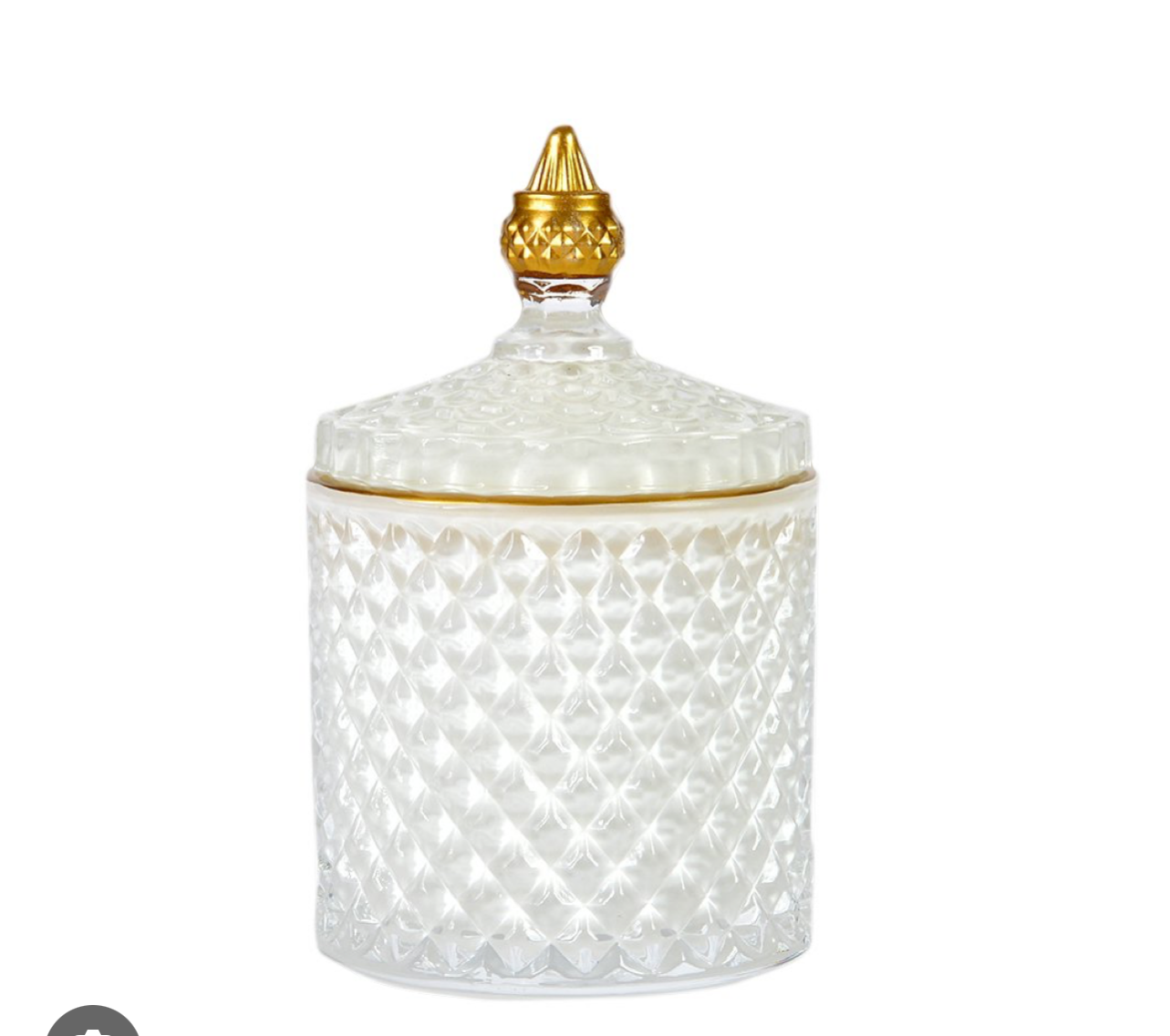 Glass White - Gold - 8,5 x 13,5 cm Candle