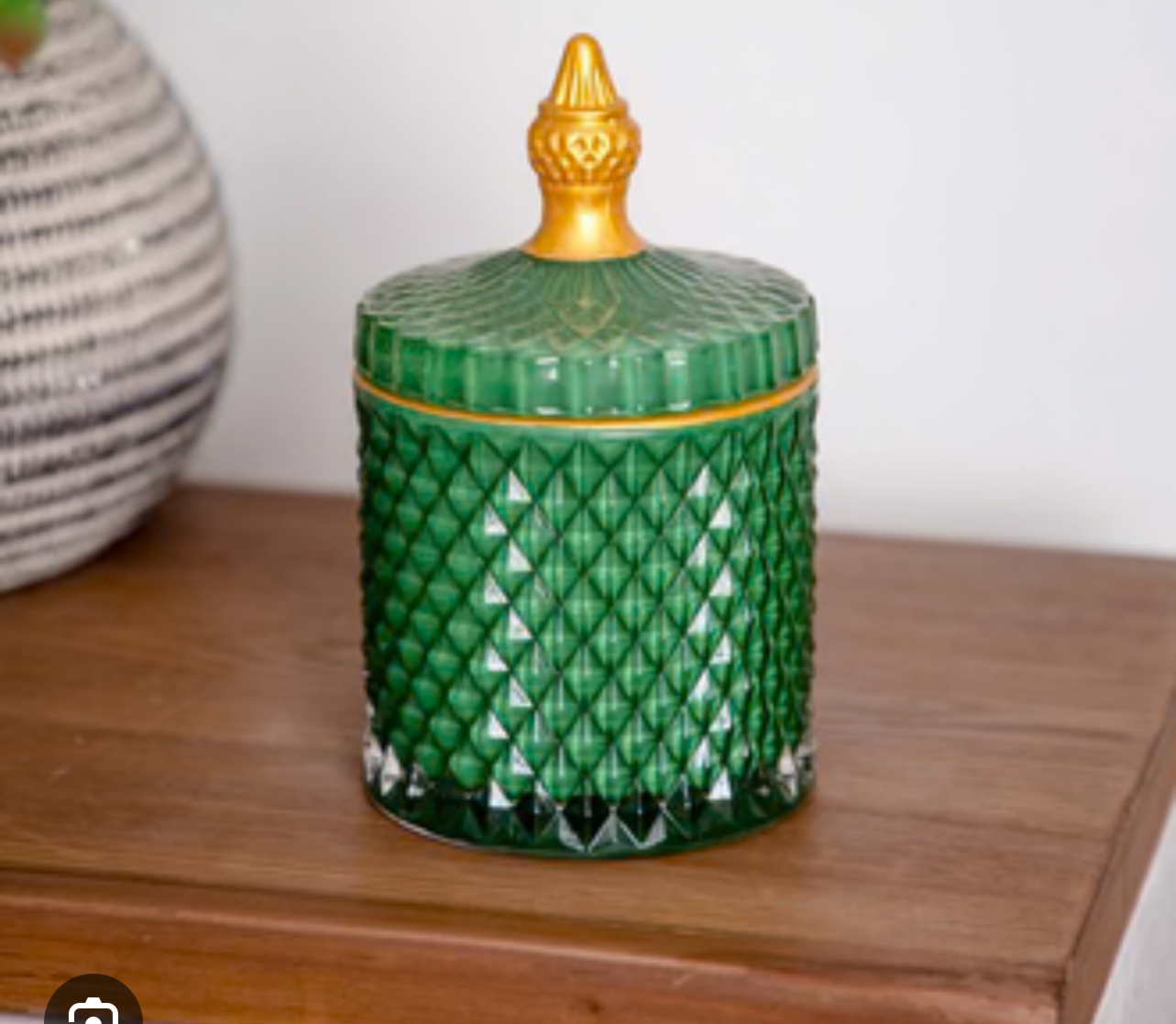 Glass Green - Gold - 10,5 x 17,5 cm Candle