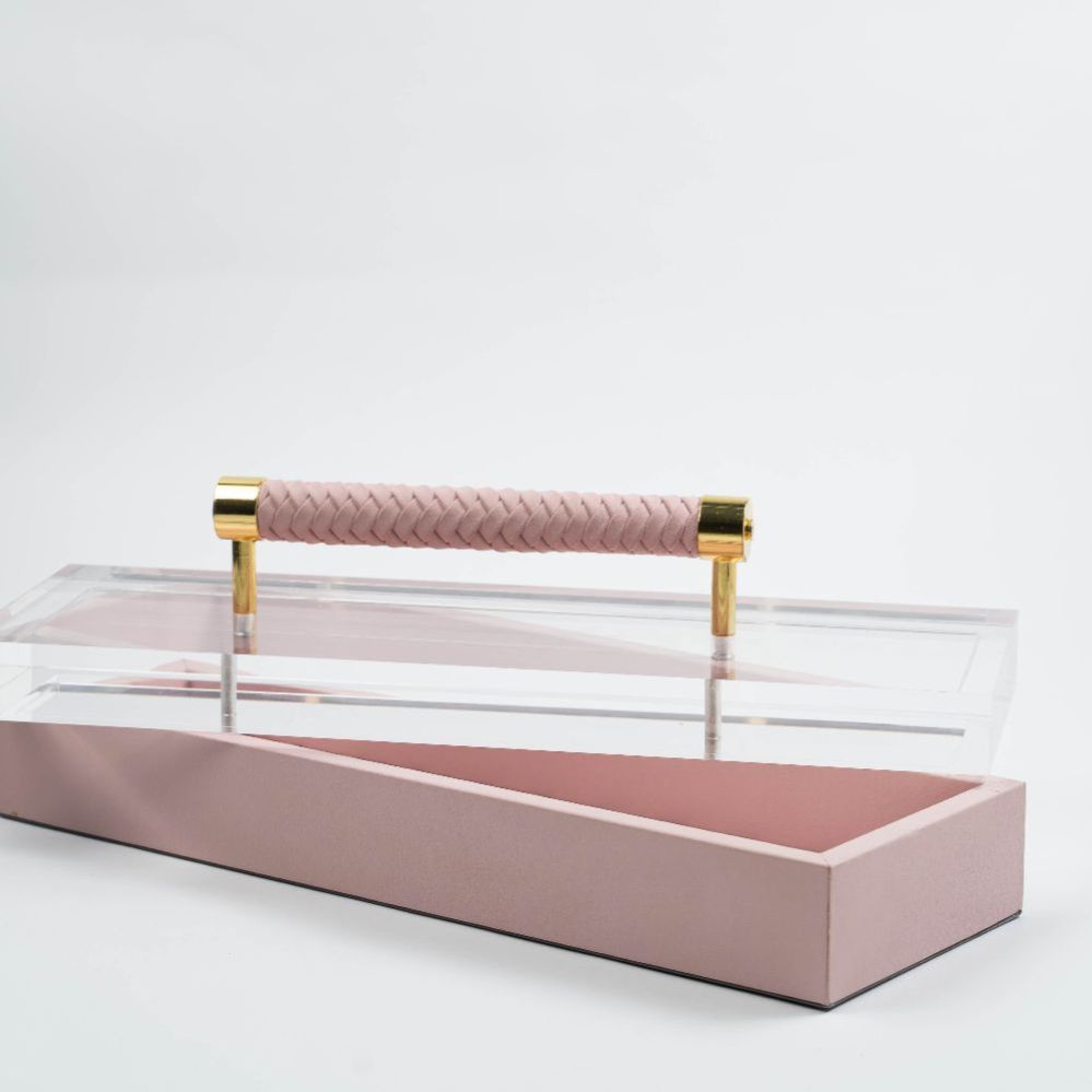 Leather Box with Handle-Lg