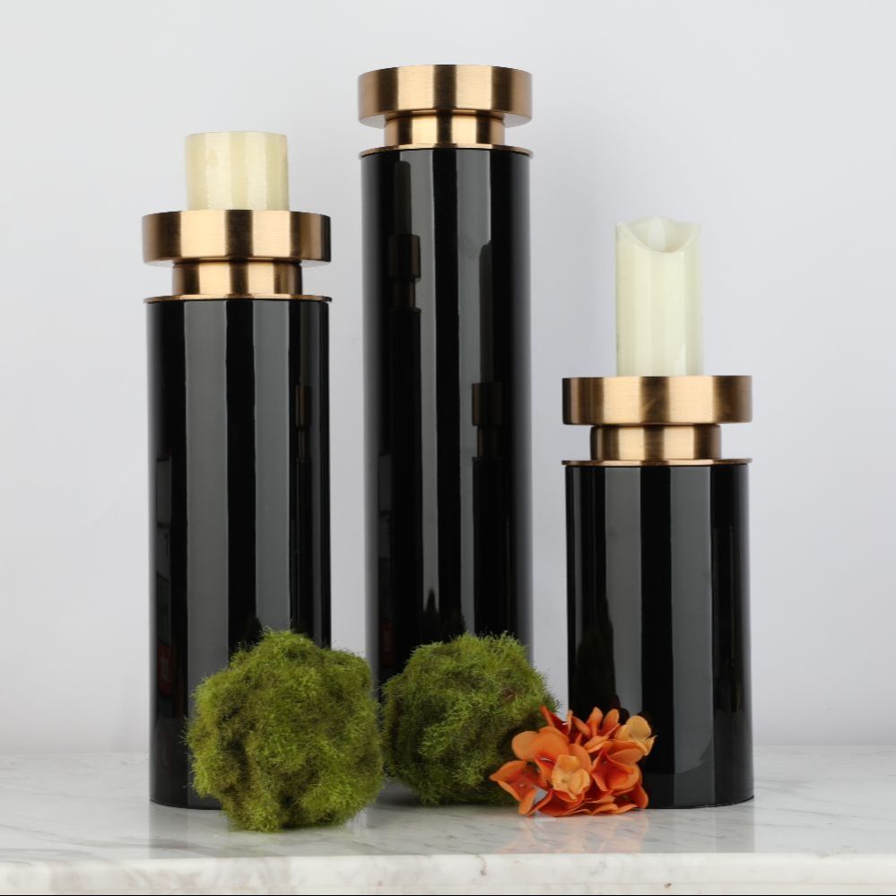 WOOD CANDLE HOLDER-LG