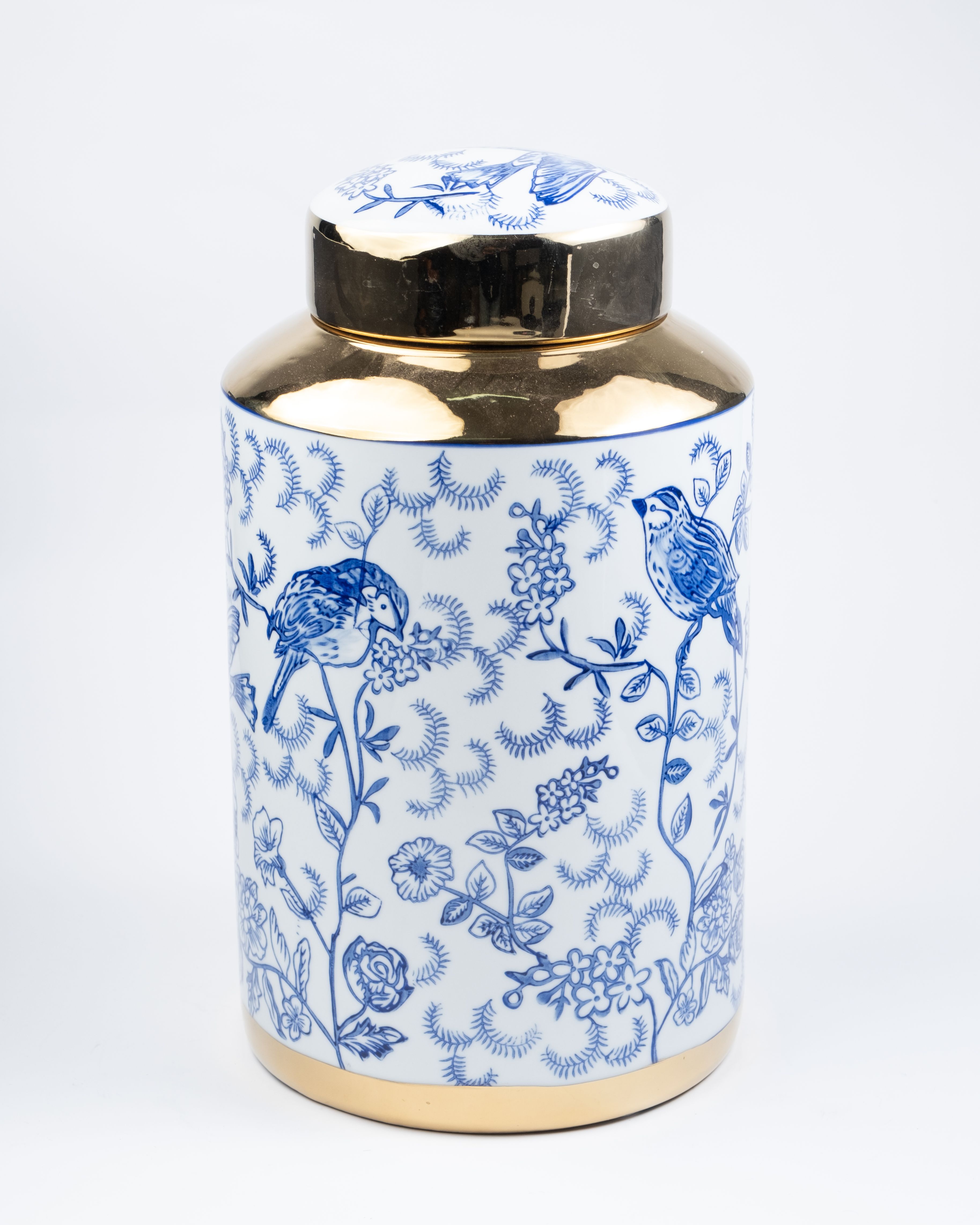 Elegant Blue Ceramic Vase