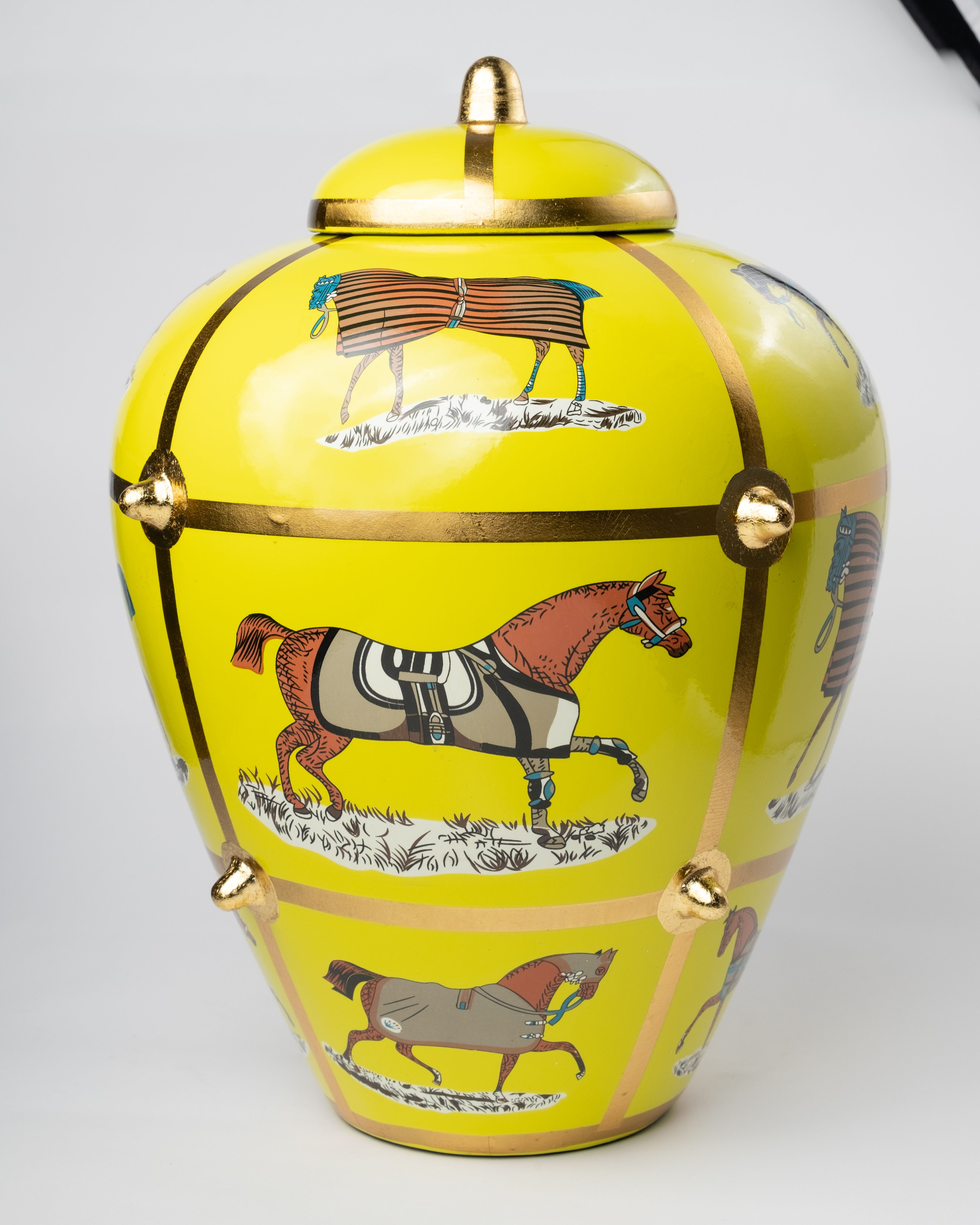 Yellow Floral Ceramic Vase