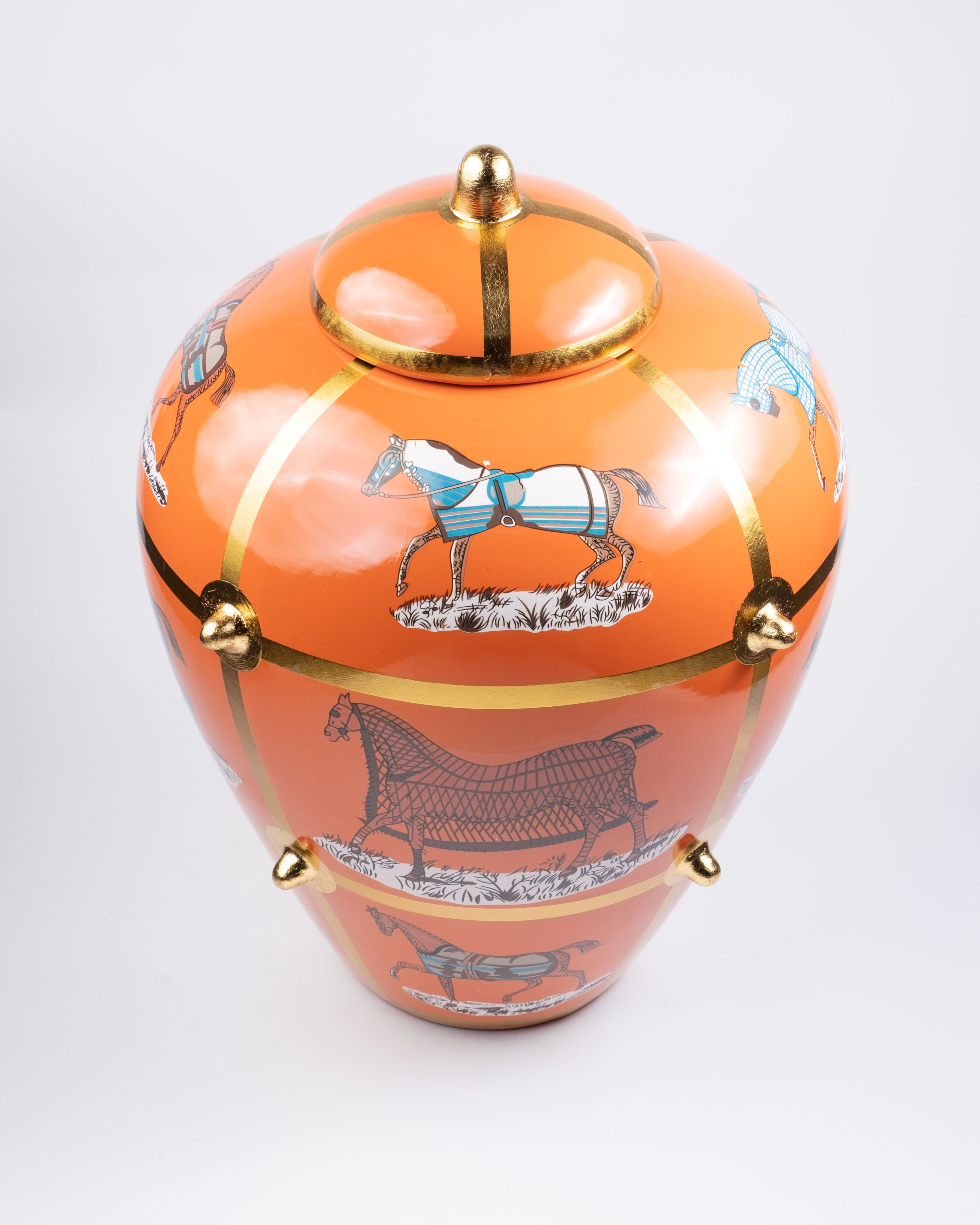 Orange Decorative Ceramic Vase