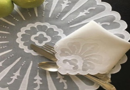 PLACEMATS 36 X 50 CM   NAPKINS: 40 X 40 CM