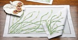 Linen Napkin Set Of 2-L Green+Yellow