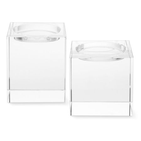 CRYSTAL CANDLE HOLDER SET OF 2