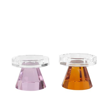 CRYSTAL CANDLE HOLDER SET OF 2