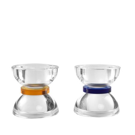 CRYSTAL CANDLE HOLDER SET OF 2